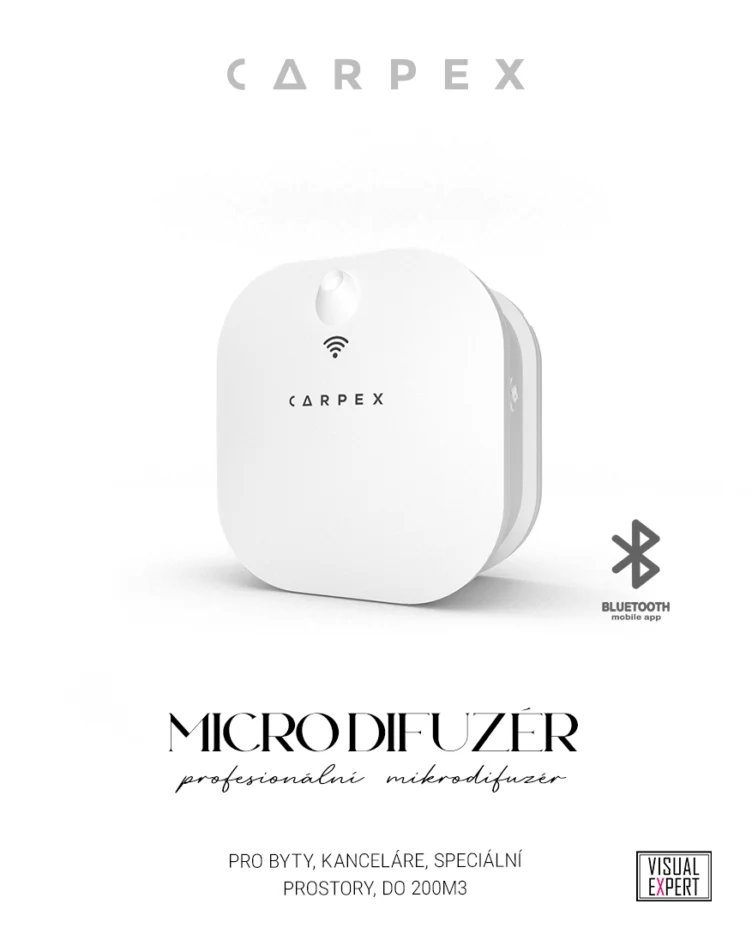 CARPEX MICRO AROMA DIFUZÉR s bluetooth / bílý