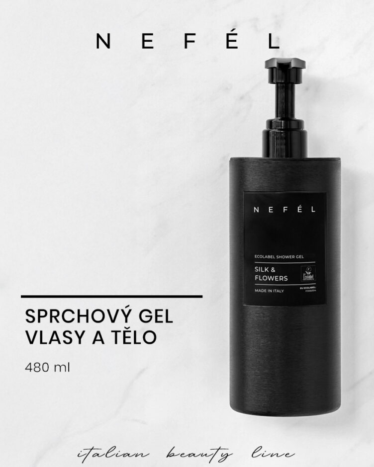 NEFÉL - Sprchový gel - SILK & FLOWERS - 480 ml - Obrázek 3