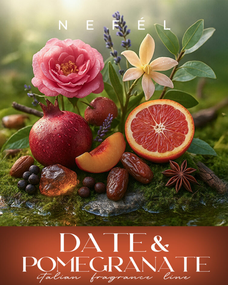 NEFÉL - Tyčinkový difuzér - DATE & POMEGRANATE 480 ml - Obrázek 2