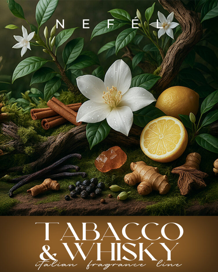NEFÉL - Tyčinkový difuzér - TOBACCO & WHISKY 480 ml - Obrázek 2