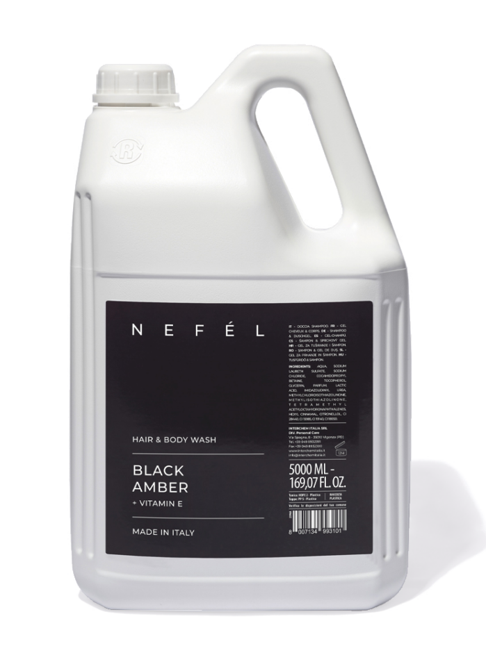 NEFEL - Sprchový gel - BLACK AMBER - 5 litrů