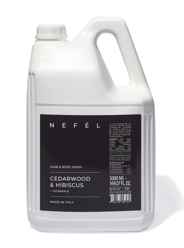 NEFEL - Sprchový gel - CEDARWOOD & HIBISCUS - 5 litrů