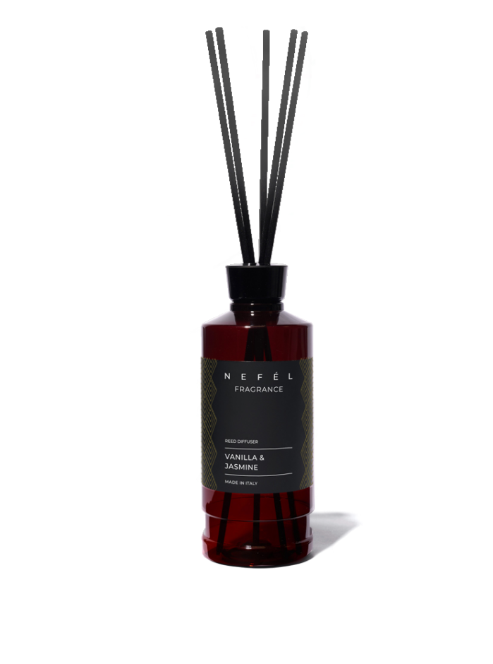 NEFÉL - Tyčinkový difuzér VANILLA & JASMINE - 480 ml